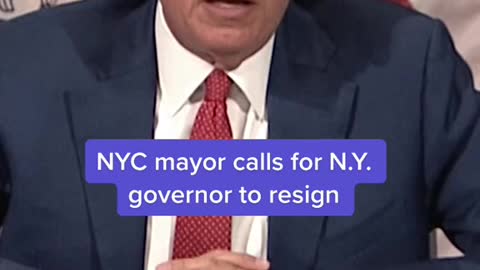 NYC mayor calls for N.Y.governor to resign