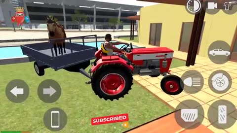 Indian Motorbike Tractor and Horse in Open City Simulator - Android Gameplay