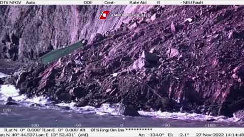 Aerial footage shows landslide damage on Ischia