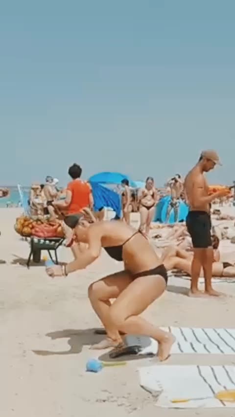 Girls on the sea beach