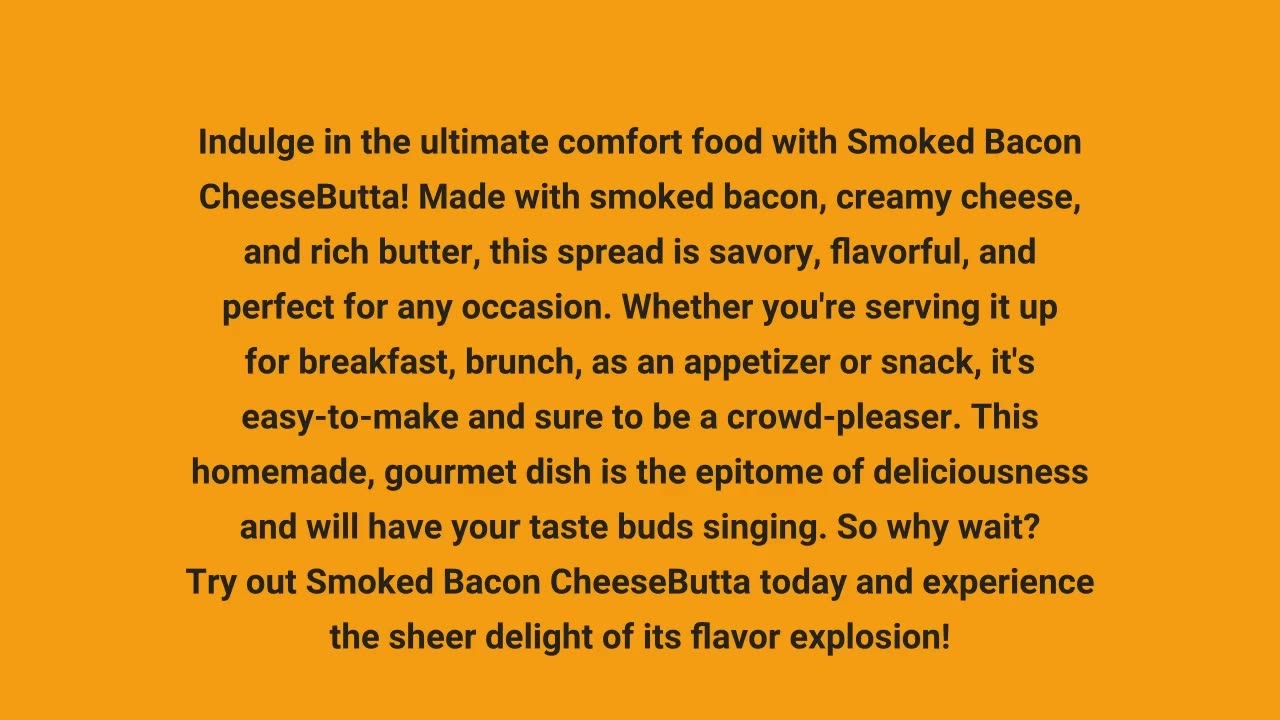 Smoked Bacon CheeseButta – CheeseButta - Gourmet Products