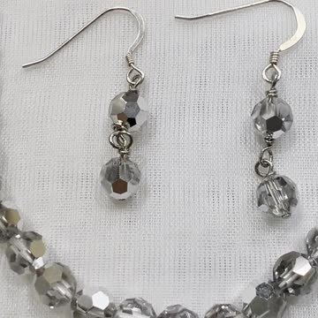 Handmade Unique Jewelry Set. Made with Swarovski Crystal M Foil