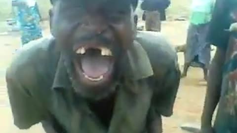 African Man is amused.