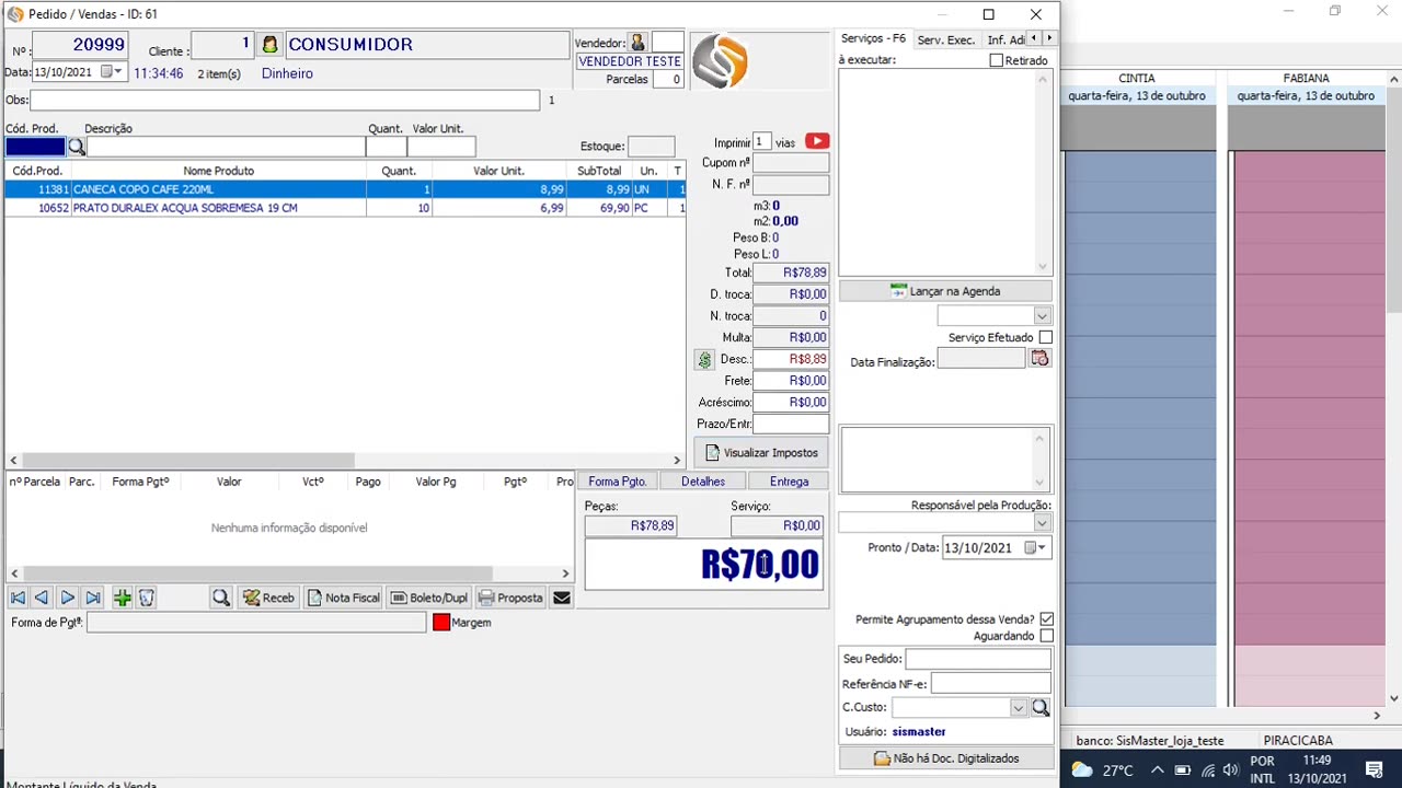 SisMaster - Como conceder um desconto em um pedido de venda no SisMaster