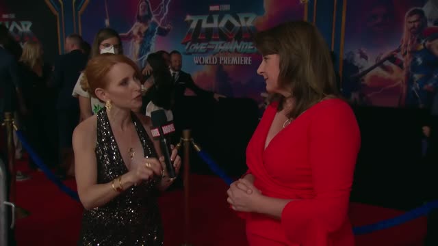 Victoria Alonso Live on the Red Carpet at the Premiere of Marvel Studios' Thor Love and Thunder