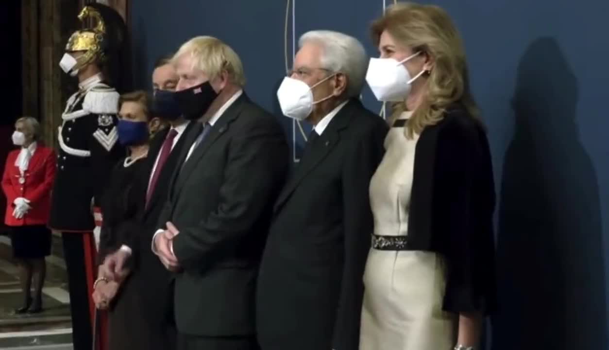 2021: G20 Rome summit - Photos with mask for the press