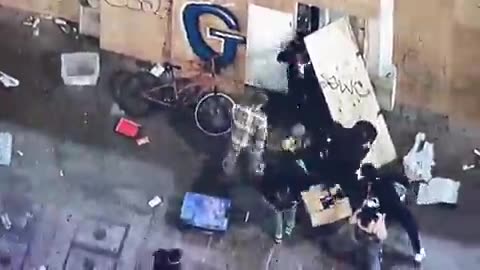 During the World Series celebrations in Downtown Los Angeles, coordinated groups are looting