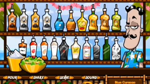 Playing bartender game