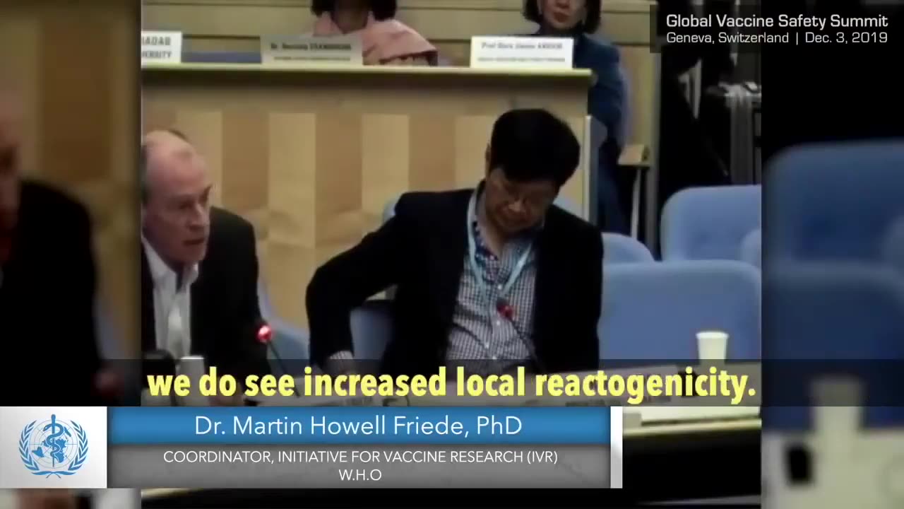 W.H.O. has serious issues with VACCINE SAFETY -December 2, 2019