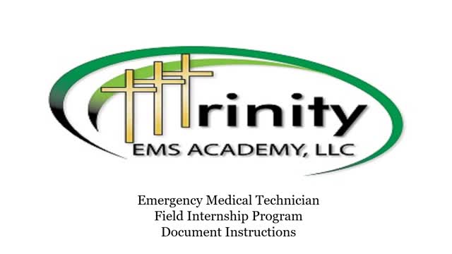 EMT Field Internship Program Document Instructions