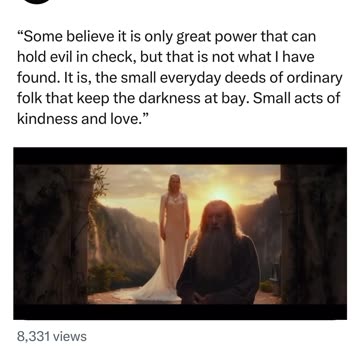 “…Small acts of kindness and love.”