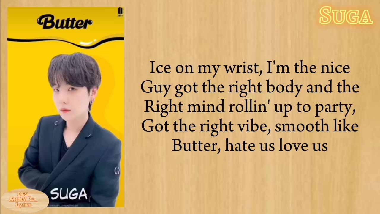 BTS - Butter song (easy lyrics)