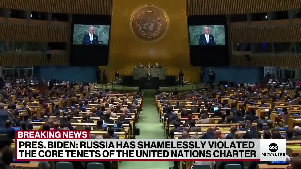 Biden: Russia has brazenly violated the core principles of the United Nations Charter