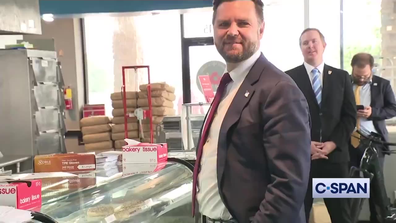 Traveling zoo man buys donuts