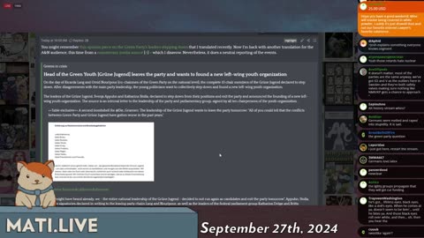German green party implodes - Mad at the Internet (September 27, 2024)