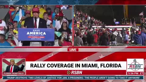 The rain in Miami didn't dampen the finale to Trump's speech: