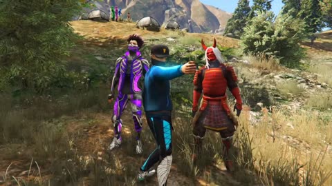 Game play of GTA v with Free fire character 😎