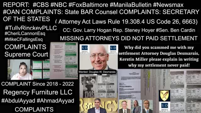 Smith Downey PA / Missing Attorney Douglas W. Desmarais / Regency Furniture LLC / EEOC / DLLR