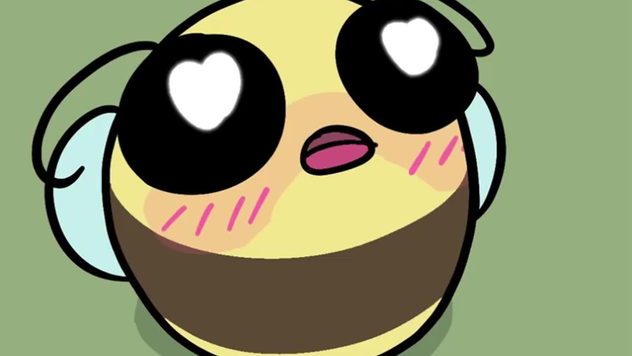 Cute animation bees
