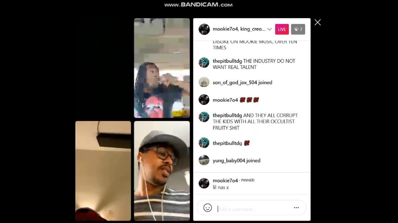 Mookie7o4 Instagram Stream ☞ Lil Nas X ☜ March 30th 2021