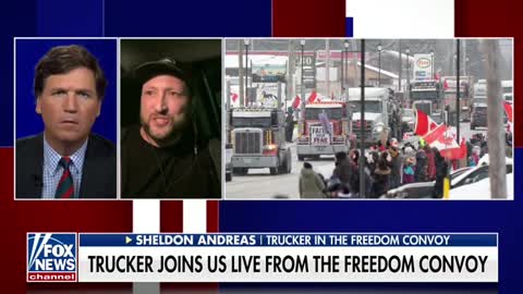 Tucker Carlson interviews Trucker live from Canadian Freedom Convoy 2022