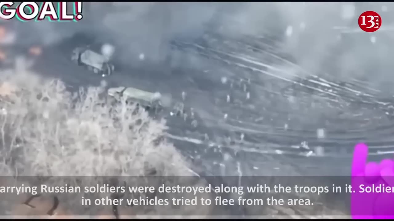 Vehicles that brought Russians to battle shelled -“they got out of burning cars, scattered on field"