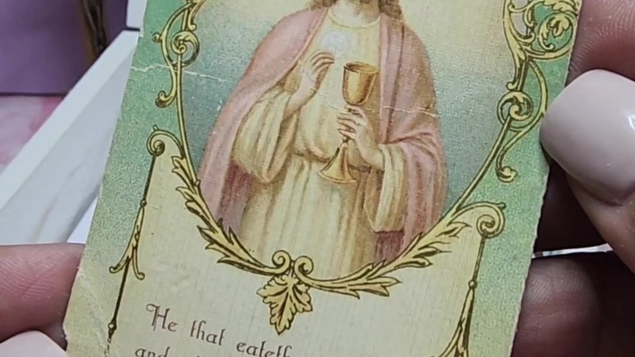 Vintage Catholic Prayer Card