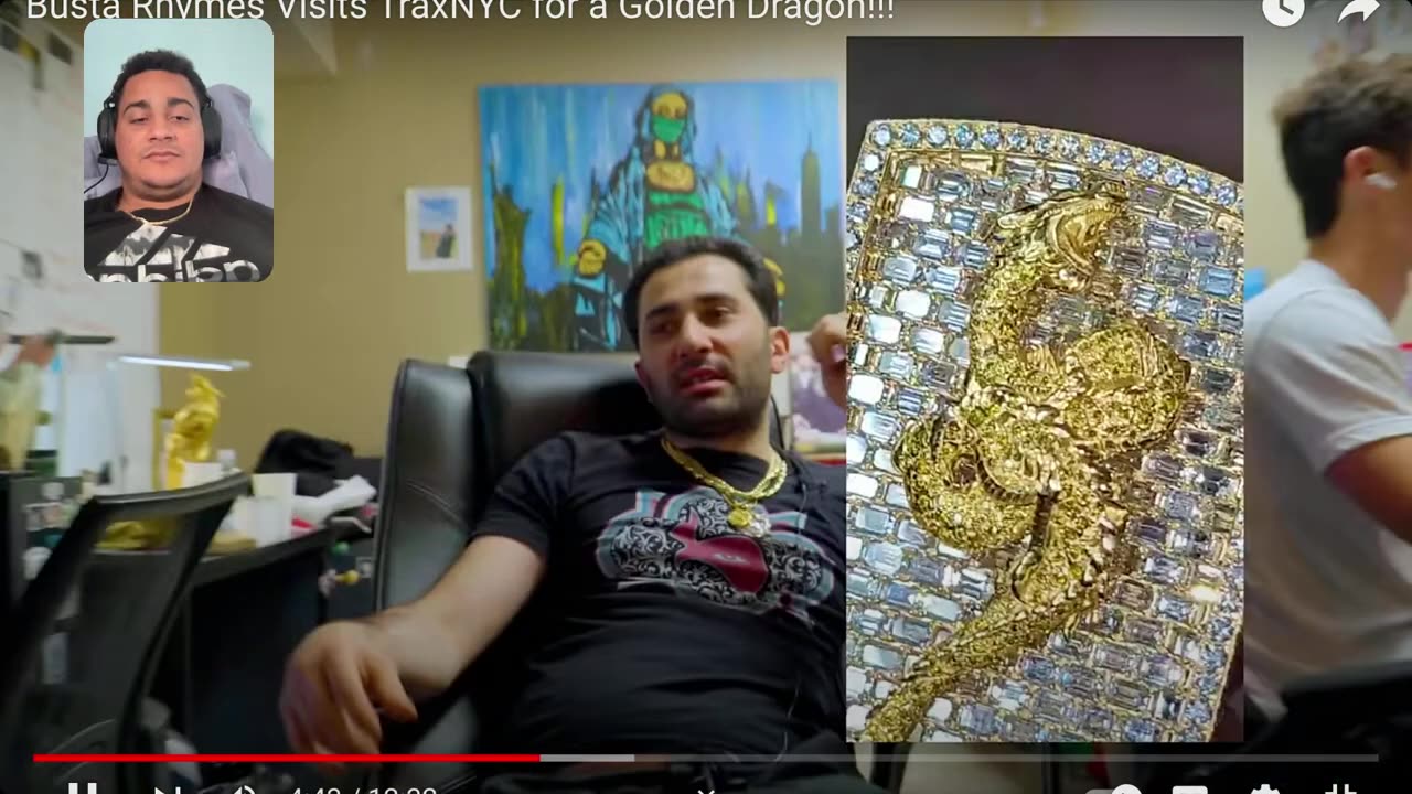 TraxNYC Reaction Vid Busta Rhymes Visits TraxNYC for a Golden Dragon!!!