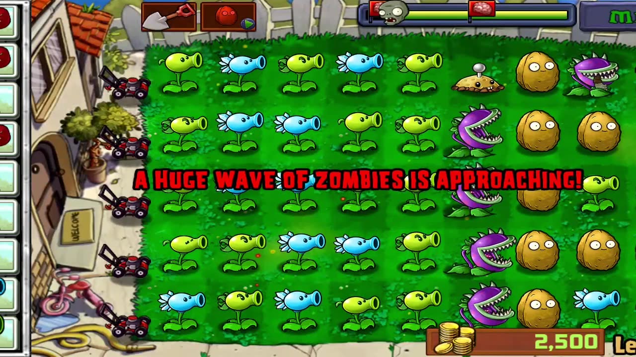 Plants vs Zombies levels 6 - 10