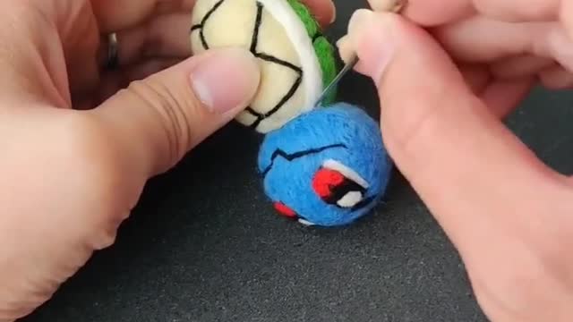 Squirtle Pokemon Satisfying Needlefelt ASMR Art 🐢#shorts #pokemon