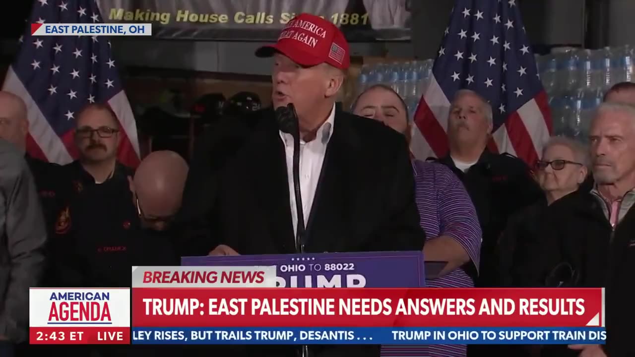 INCREDIBLE! President Trump brings "Trump Water" to residents of East Palestine!