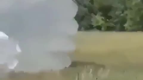 Russian Soldier Dragged Around by His Parachute