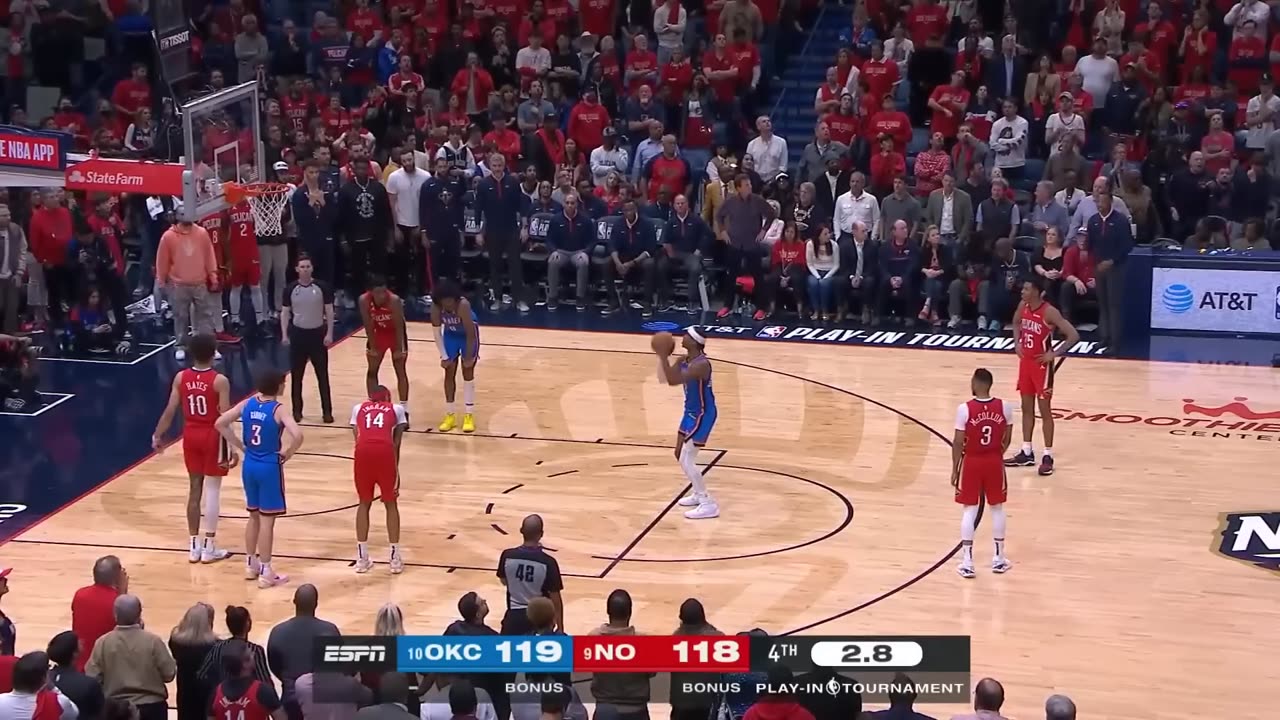 OKC Thunder eliminate the Pelicans and will play Timberwolves for 8th seed