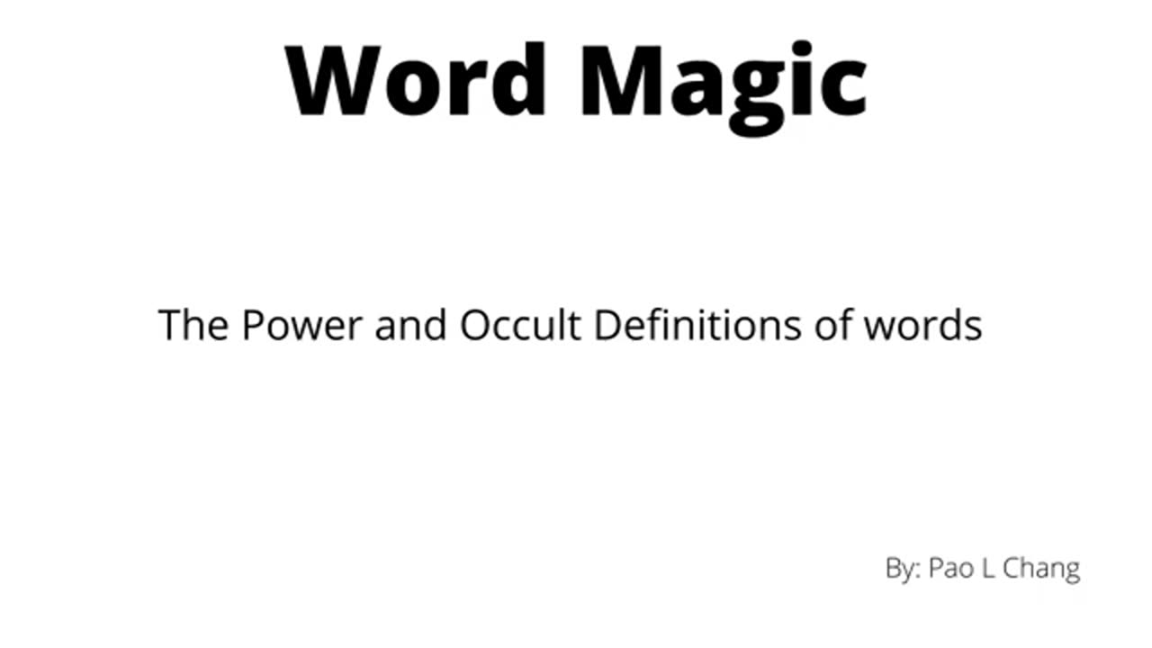 The Power and Occult Definitions of Words (Full Audiobook)