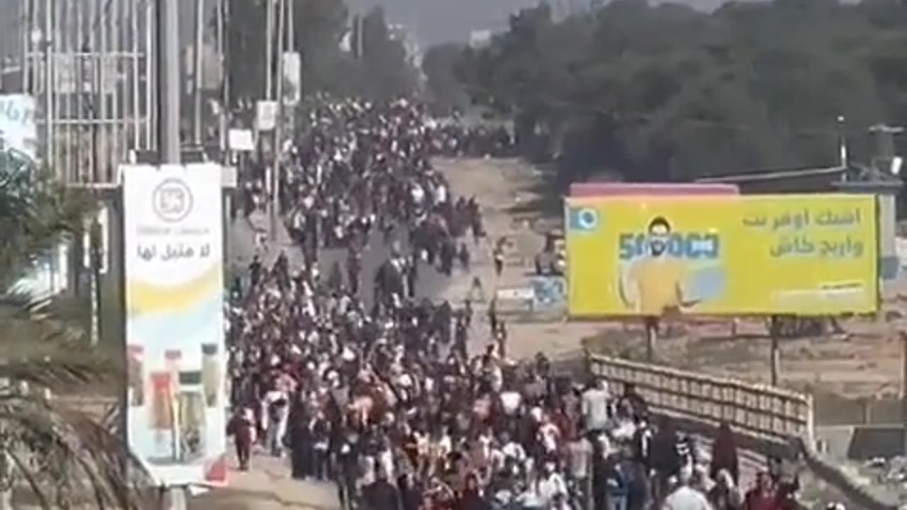 PALESTINIAN FORCED EXODUS TO THE SOUTH OF GAZA