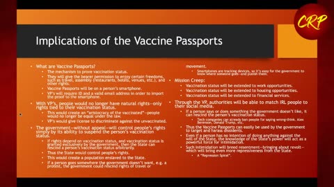 Weekly Webinar #74: Implications of the Vaccine Passports