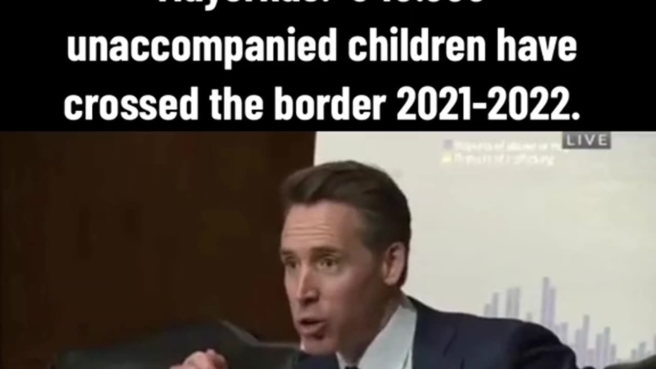 Hawley Slams Mayorkas - 340,000 Unaccompanied Children Have Crossed Our Border