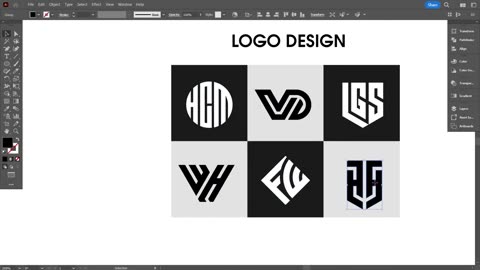 Logo Design Process On art Lines Easy Grid | Adobe Illustrator Tutorial