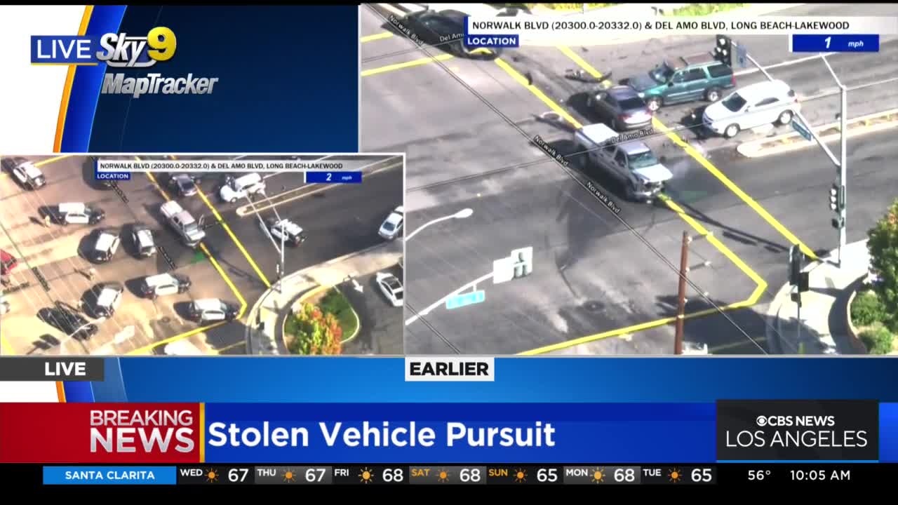 Stolen truck pursuit out of Lakewood ends in Norwalk crash