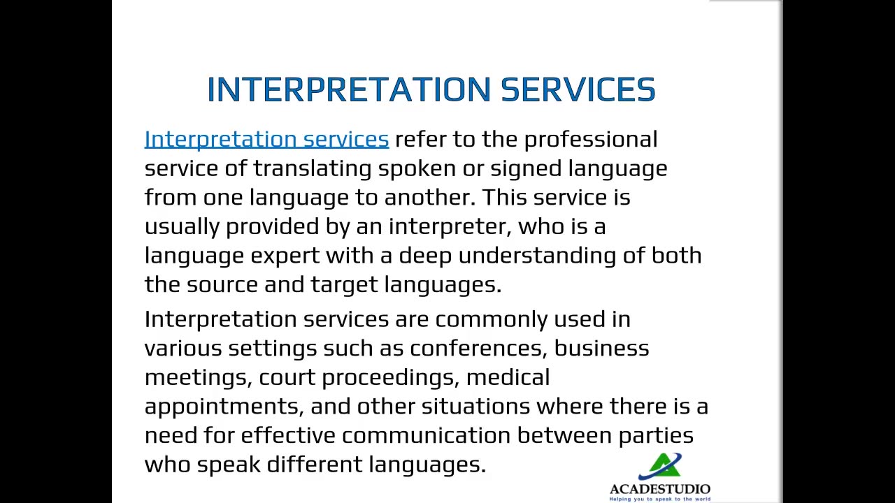 Interpretation Services