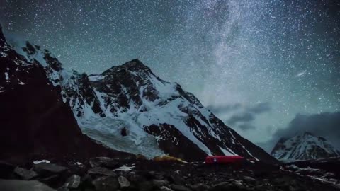 Time Lapse Night Sky on the montains