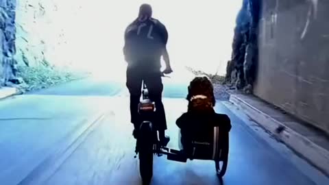 Seems to have found a very new way to travel