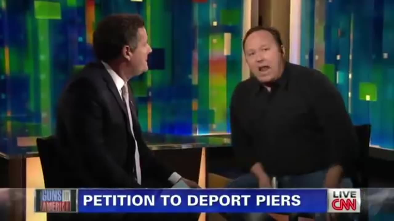 (2013) Alex Jones goes on Piers Morgan show and absolutely destroys him over the gun issue.