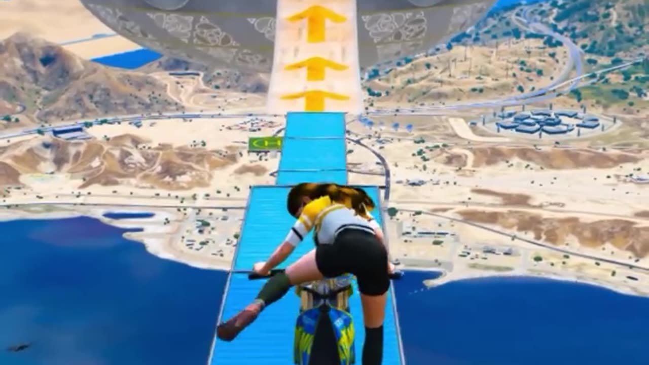 GTA V Dangerous Stunt On Mount Chiliad