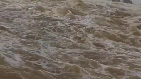Iguazu Falls Brazil after heavy rain.