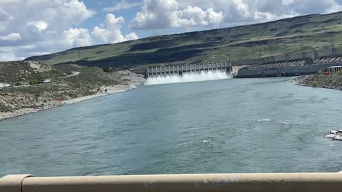 Chief Joseph Dam watching water release.