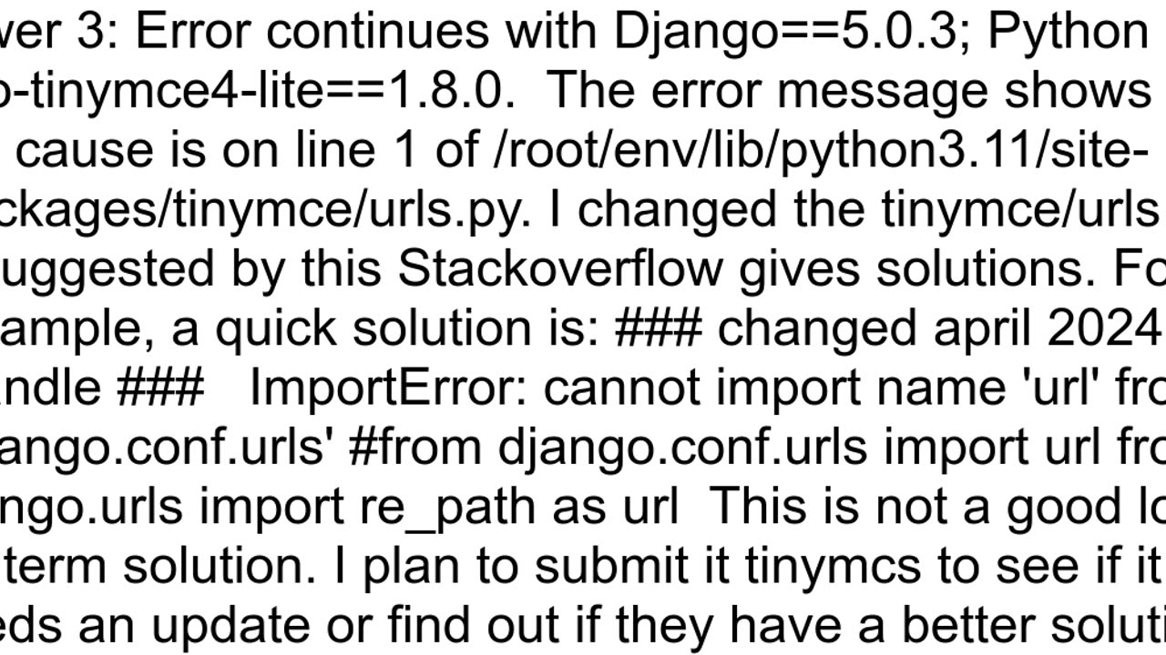 Django and TinyMCE NameError name 39url39 is not defined