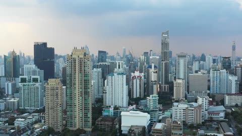 Aerial View Of A Modern Cityscape