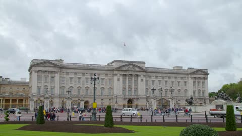 Buckingham Palace with UK Flag Flying