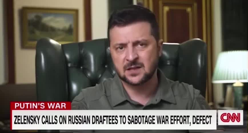 PUTIN'S WARZELENSKY CALLS ON RUSSIAN DRAFTEES